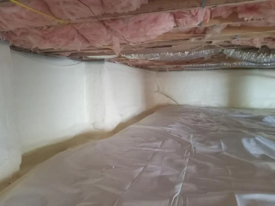 Crawl space encapsulation with closed-cell spray foam for Roof Maintenance in Gloucester Point